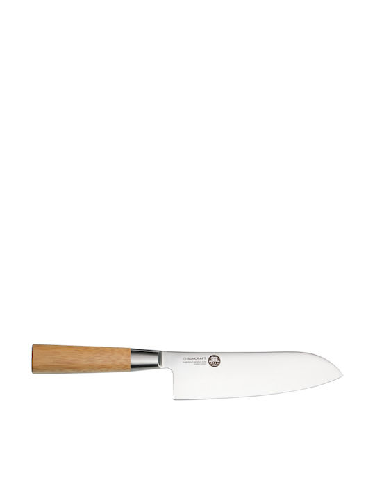 Senzo Suncraft Bamboo Messer Santoku aus rostfreiem Stahl 16.7cm