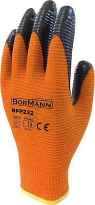 Bormann Arbeitshandschuhe Orange Nitril