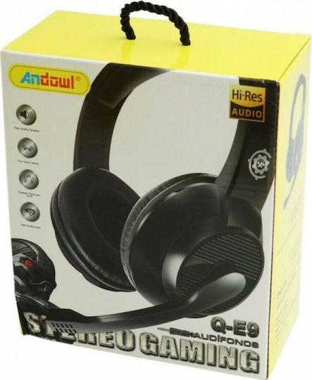 Andowl Q-E9 Über Ohr Gaming-Headset mit Verbindung 3,5mm Schwarz