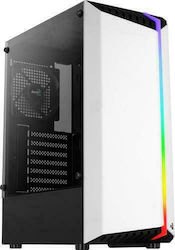 Aerocool Bionic V2 Middle Tower Cutie de calculator cu iluminare RGB Alb