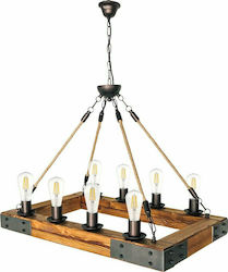 Candelabru Cu Lemn Maro