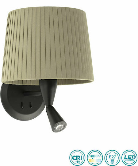 Faro Barcelona Samba Modern Leuchte Wand mit Fassung E27 und Schalter Grün 21.5x17.3cm