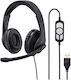 HAMA HS-USB300 On Ear Multimedia Headset with M...