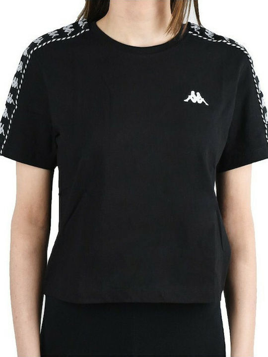 Inula Κοντομάνικο Crop Top Μαύρο