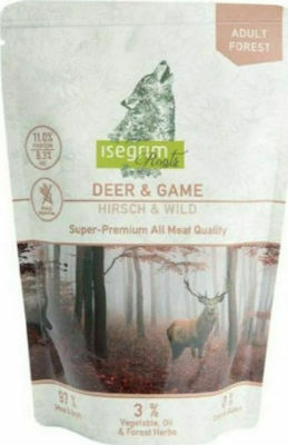 Isegrim Pouch Grain Free Wet Dog Food Pouch with Deer 1 x 410gr