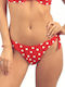 ΒΟΝS0003 Bikini Slip with Ties Red