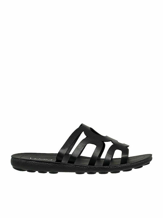 Venini Women's Flat Sandals in Black Color S37-13294-34