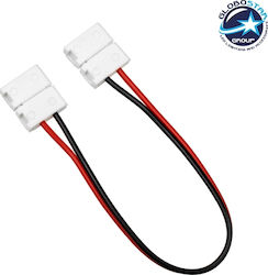 GloboStar Connector Διπλός 10mm 15cm για Ταινία LED 7.2W & 14.4W 70732