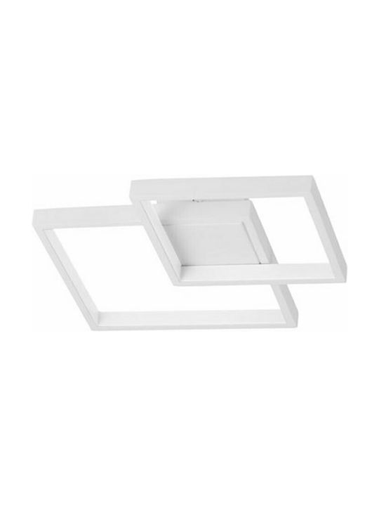 Sole Luce Madrid Μοντέρνα Μεταλλική Πλαφονιέρα Οροφής με Ενσωματωμένο LED σε Λευκό χρώμα 3000K