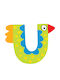 Tatiri Decorative Letter Green made of Wood U 5x0.5x7εκ.