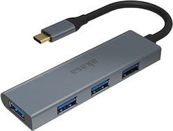 Akasa CBCA25-18BK USB Hub 4 Ports USB-C