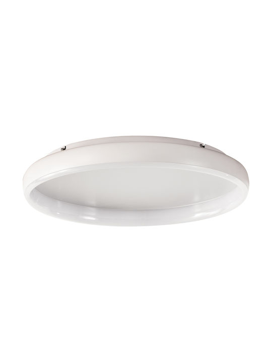 Ravenna Hoop 60 Modernă Metalică Plafonieră de tavan cu LED Integrat Alb