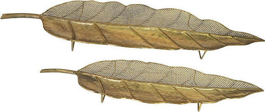 Marhome Metallic Gold Decorative Platters 2 Pieces 26.5x26.5cm
