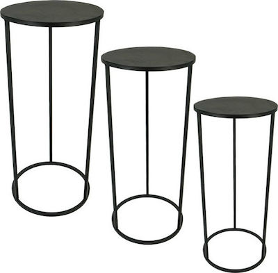 Marhome 19-00-20122 Metallic Plant Stand Table Set 3pcs 3pcs