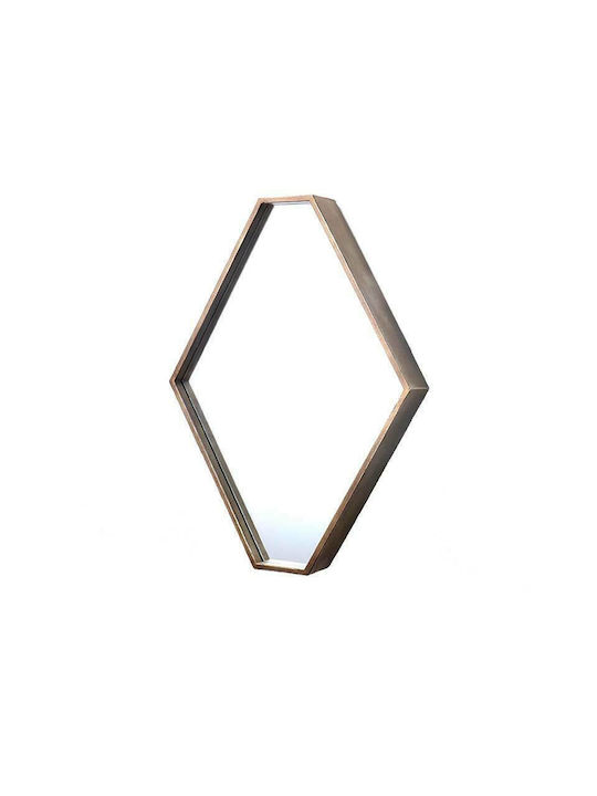 Art et Lumiere Wall Mirror with Brown Metal Frame 60.5x44.5cm