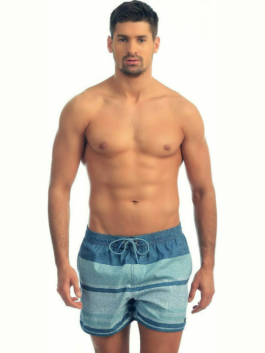 Bonatti 227 Herren Badebekleidung Shorts Blau Gestreift