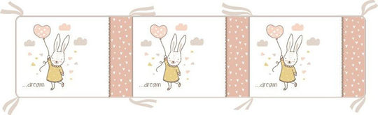 Kikka Boo Rabbits in Love Crib Bumpers Classic Inside White 60x120cm
