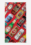 John Frank Beers Strandtuch Rot 150x80cm.