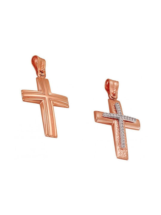 Cross in pink gold ST27918F 9 Carat gold