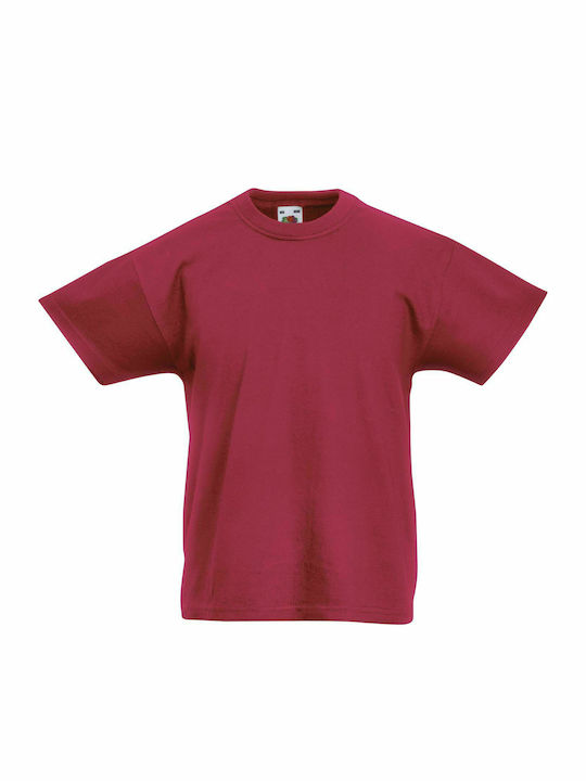 Fruit of the Loom Παιδικό T-shirt Μπορντό
