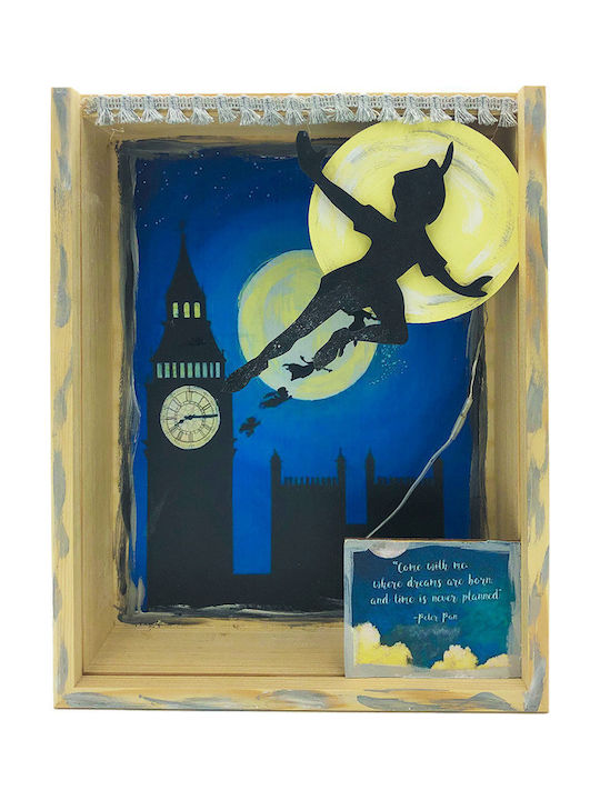 Illuminated frame with LED Peter Pan