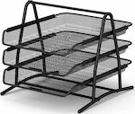 ErichKrause Filing Tray Metallic with 3 Shelf Black