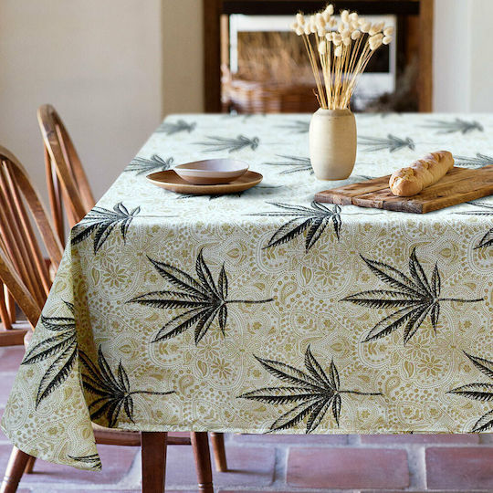 Lino Home Hindu Cotton & Polyester Tablecloth 850 Black 140x230cm