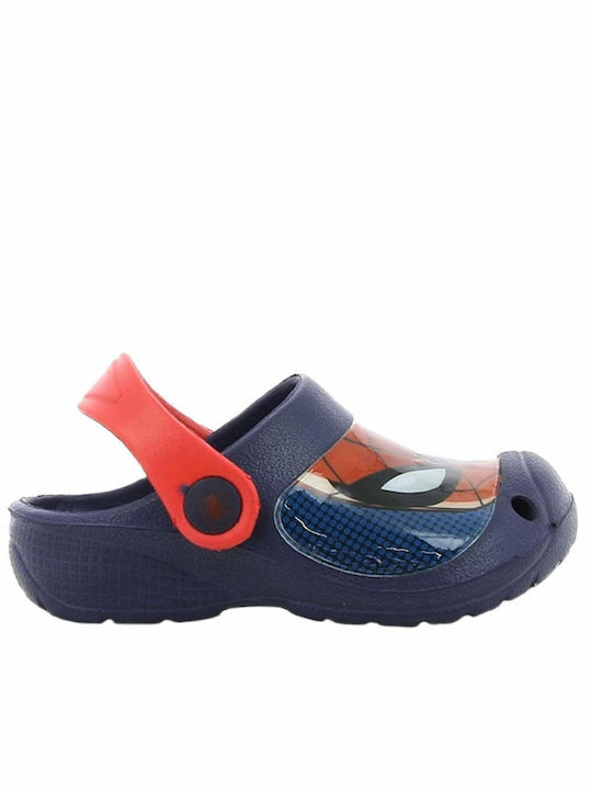 Disney Παιδικά Ανατομικά Σαμπό Θαλάσσης Spiderman Clog Navy Μπλε