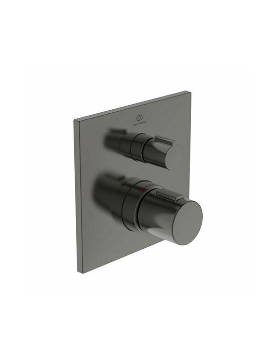 Ideal Standard Ceratherm C100 Built-In Mixer for Shower with 2 Exits Magnetic Grey