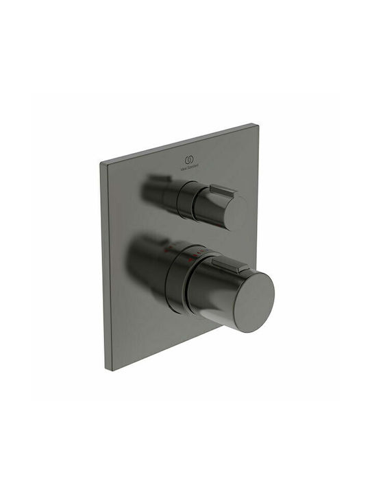 Ideal Standard Ceratherm C100 Mischpult Einbau für Dusche 2 Ausgänge Magnetic Grey