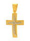 Q-Jewellery Damen Gold Kreuz 14K