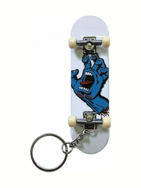 Santa Cruz Μπρελόκ Screaming Hand SCA-ACC-0419 Μεταλλικό Λευκό