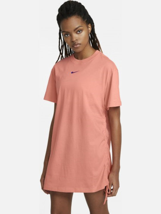 Nike Sportswear Essential Mini Κοντομάνικο Αθλητικό Φόρεμα Ροζ