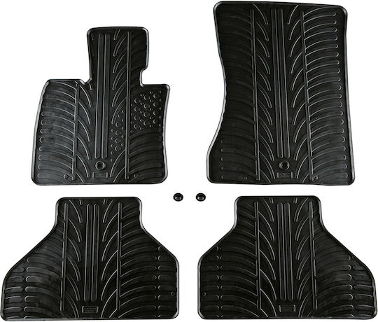 Auto Gs Σετ Μπροστινά και Πίσω Πατάκια 4τμχ για BMW X5 2006-2012 Μαύρα