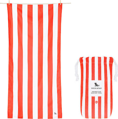 Dock & Bay Quick Dry Beach Towel Coral 160x90cm.