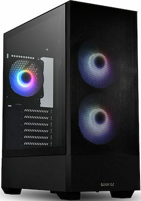 Lian Li Lancool 205 Mesh Gaming Midi Tower Computer Case with Window Panel Black