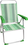 TnS Chair Beach Aluminium Green 60x60x95cm