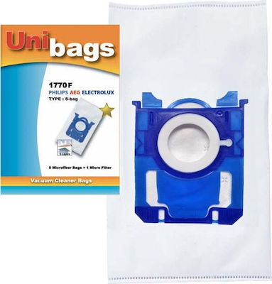 Unibags 1770F Σακούλες Σκούπας 5τμχ Συμβατή με Σκούπα AEG / Electrolux / Philips / Zanussi
