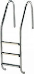 Kripsol Σκάλα Πισίνας Standard με 3 Σκαλοπάτια από Ανοξείδωτο Ατσάλι 94.6x50εκ.