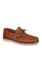 Men's Leather Boat Shoes Tabac Brown