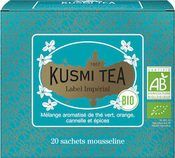 Kusmi Tea Organic Green Tea Imperial Label 20 Bags