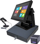 Elzab All-In-One POS System Schreibtisch Alfa mit Bildschirm 15.4"