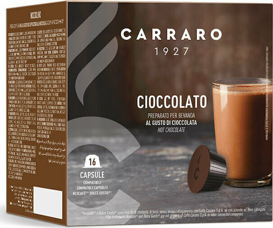Carraro 1927 Capsule Ciocolata Cioccolato Compatibile cu Mașina Dolce Gusto 16capace