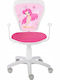 Desk Chair Fairy with Armrests Pink 55x55x97.5cm