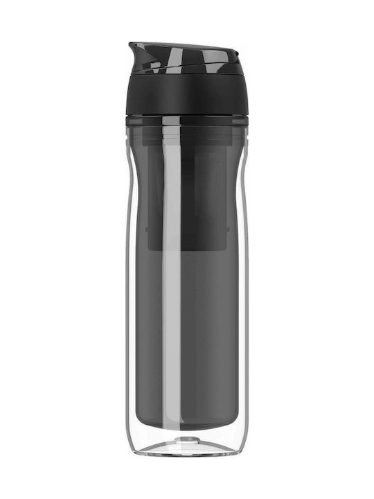 Timolino Omni Tritan Venti Plastic Water Bottle 400ml Black