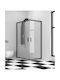 Karag Efe 100 NR-10 Cabin for Shower with Sliding Door 70x100x190cm Clear Glass Nero