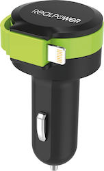 RealPower Încărcător Auto cu Port 1xUSB-A și Cablu Lightning