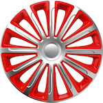 Versaco Car Hubcap Set Trend 13" 4pcs Red