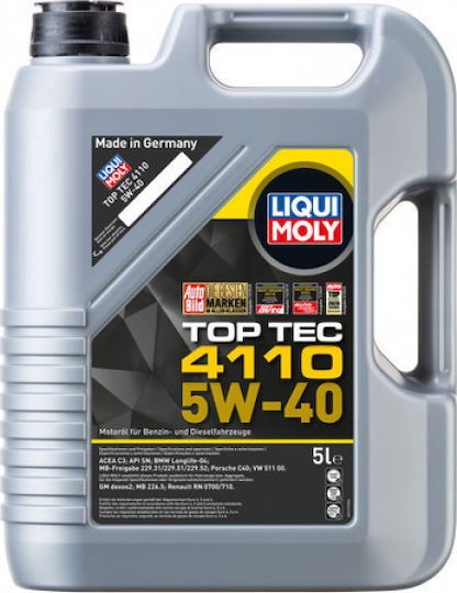 Liqui Moly Top Tec 4110 Масло за Автомобили 5W-40 5лт