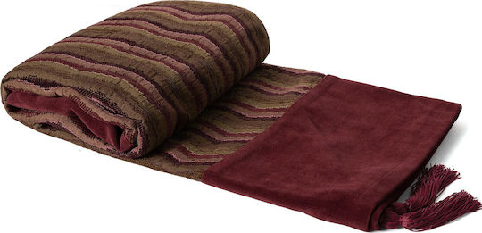 Silk Fashion 602 Κύμα Ριχτάρι Πολυθρόνας Chenille 150x180εκ. Μπορντό 6978000000104